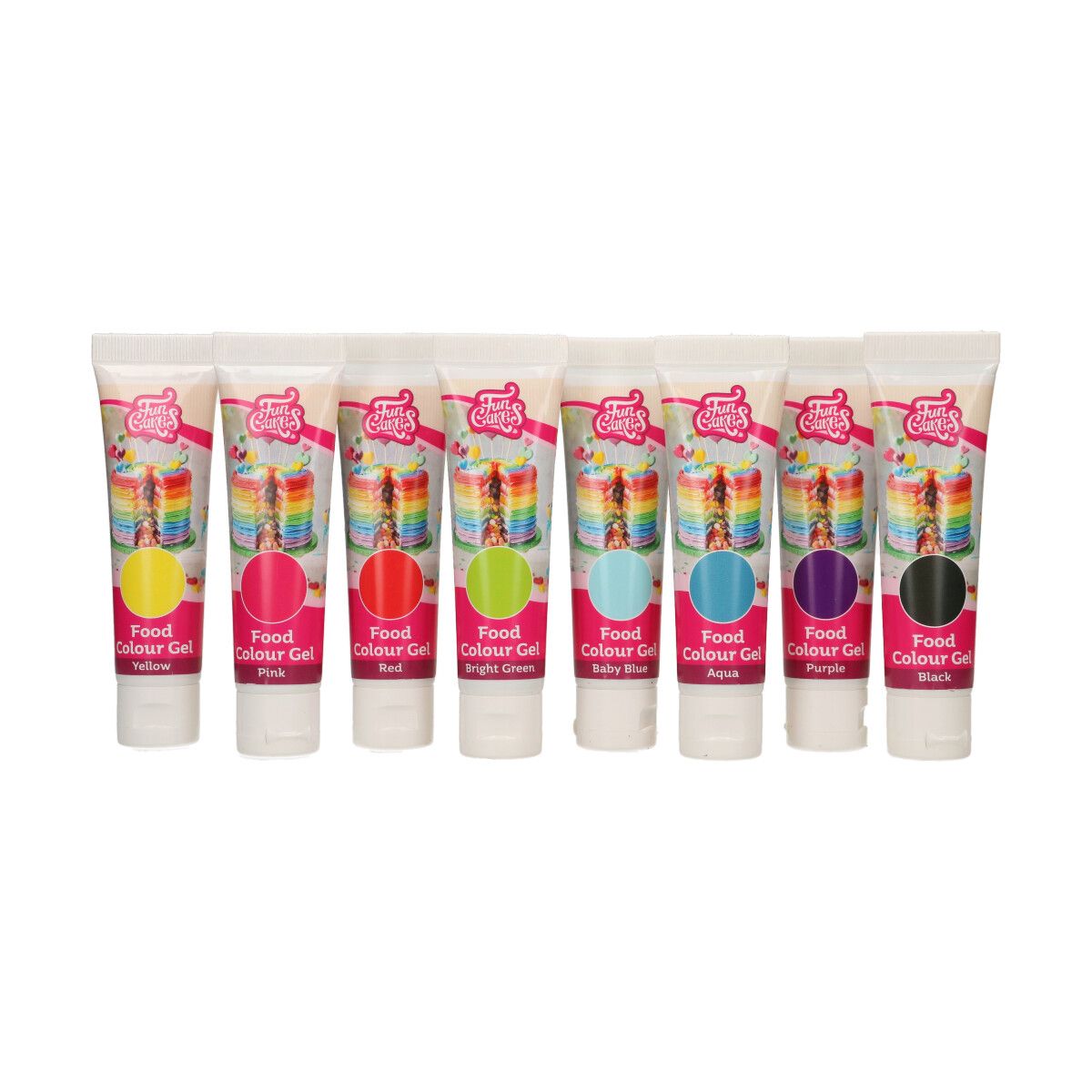 Funcakes - Set de 8 colorants alimentaire gel 30g