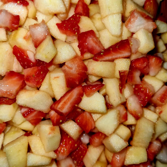 Crumble pomme fraise