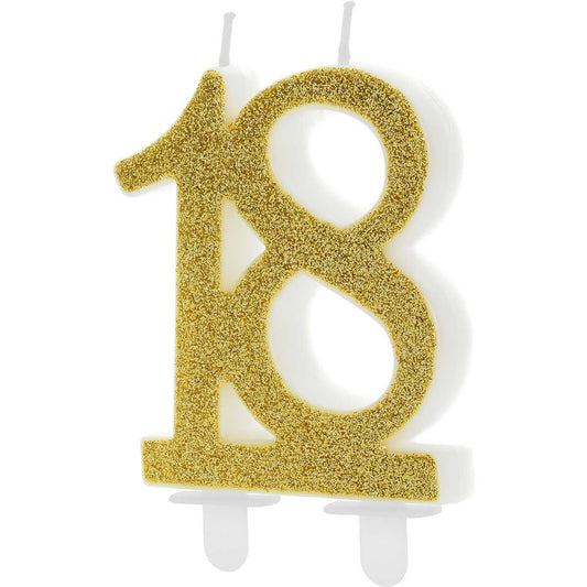 PartyDéco - Bougies d'anniversaire 18 Or