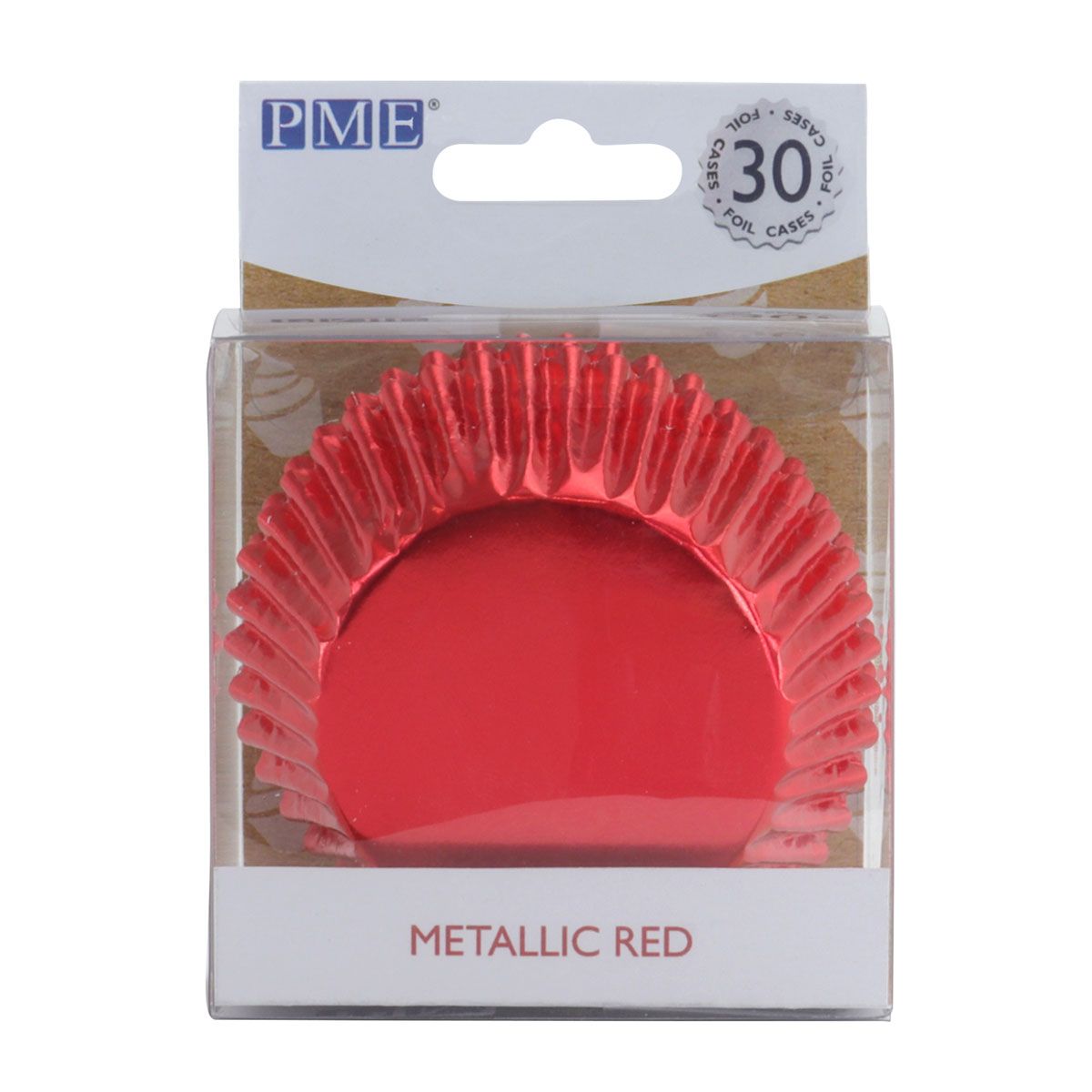 PME - 30 caissettes à cupcakes rouge métallique