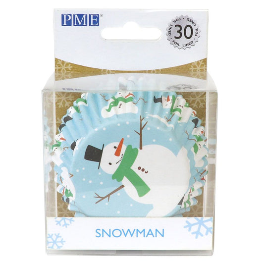 PME - 30 caissettes à cupcakes bonhomme de neige