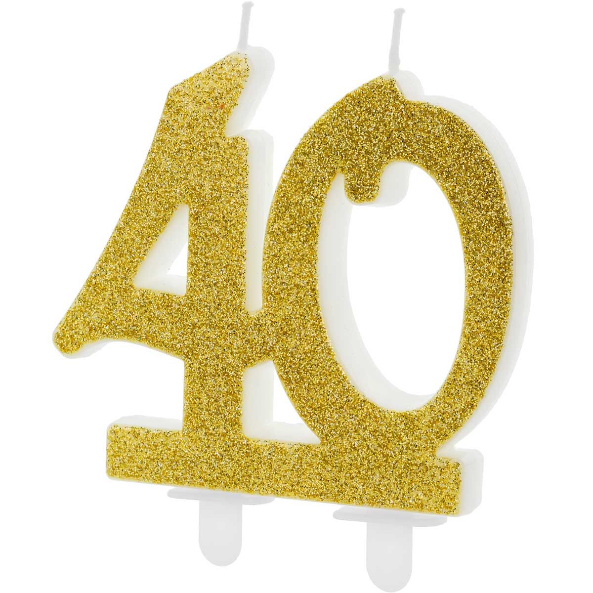 PartyDéco - Bougies d'anniversaire 40 Or