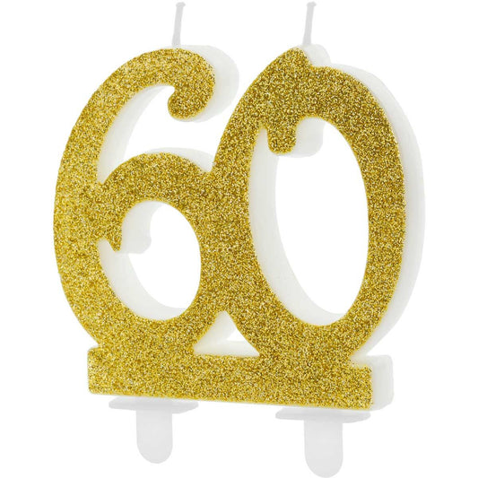 PartyDéco - Bougies d'anniversaire 60 Or