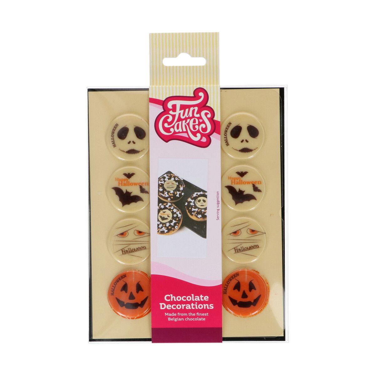 Funcakes - Décoration en chocolat Halloween x12