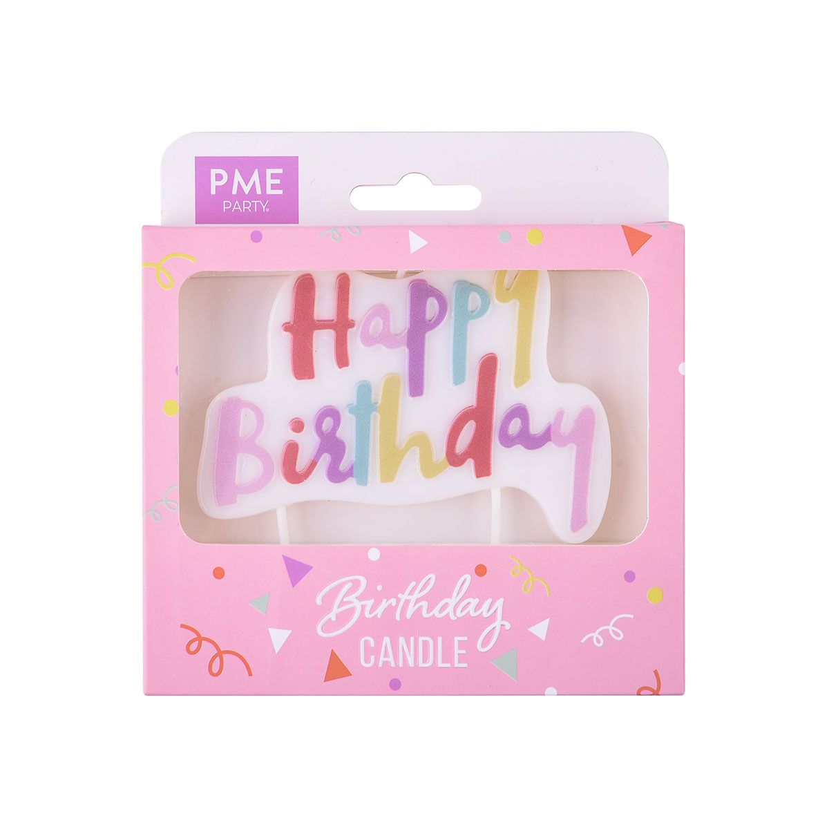 PME - Bougie Happy Birthday rose pastel