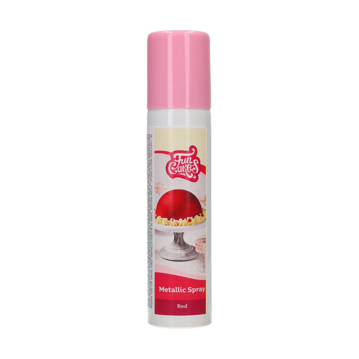 Funcakes - Spray effet métallique rouge