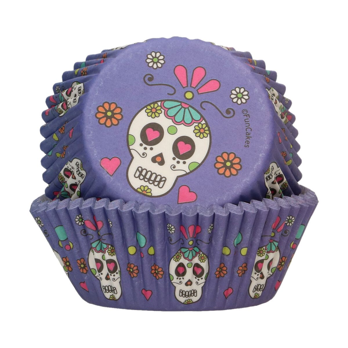 Funcakes - Caissettes à cupcakes "Day of the Dead" x48