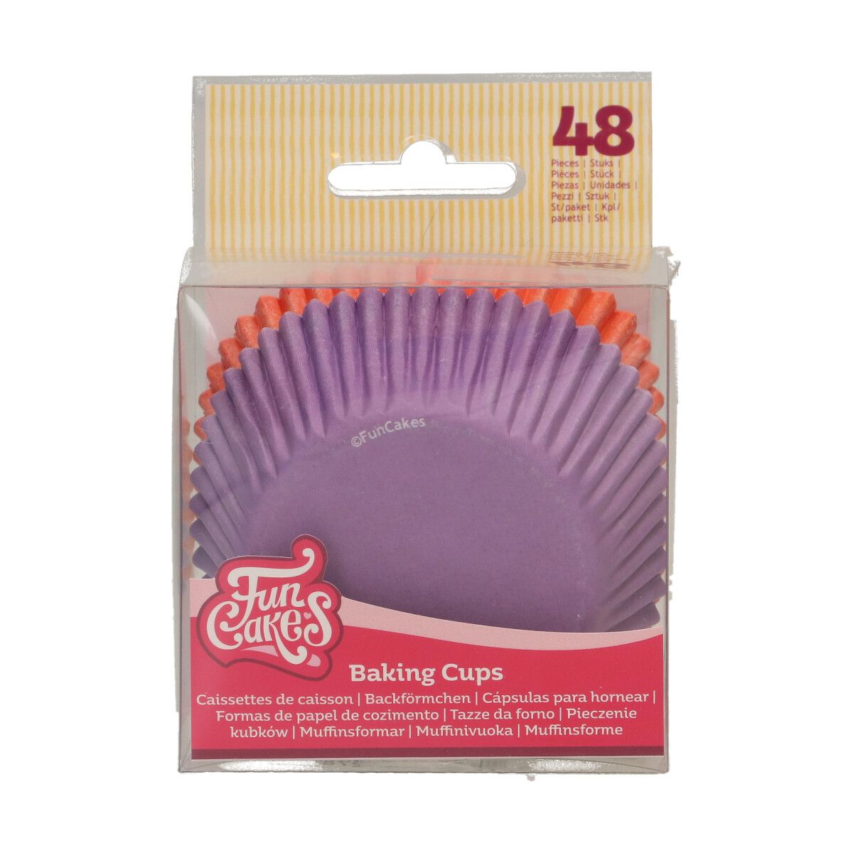 Funcakes - Caissettes à cupcakes orange et violet x48