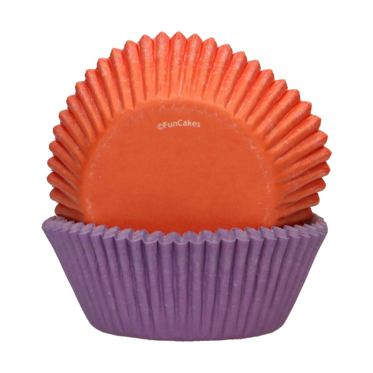 Funcakes - Caissettes à cupcakes orange et violet x48